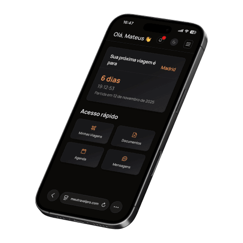 Dashboard TravelPro - Interface completa de gestão